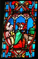 saint Aignan, vitrail de la cathédrale d'Orléans