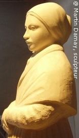 Sainte Bernadette Soubirous, sculpture de Martin Damay, reproduction interdite
