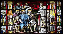 Saint Patrick prêchant devant les rois (cathédrale de Carlow, vitrail de Franz Mayer)