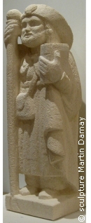 Saint Jacques, sculpture de Martin Damay, reproduction interdite