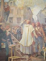 fresque du martyre de l'abbé Noël Pinot