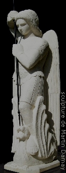 saint Michel, sculpture de Martin Damay, reproduction interdite