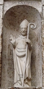 Statue av Salvius i kirken Saint-Salvi i Albi