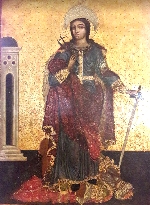 Icone de sainte Barbe, cathédrale de Baalbeck, Liban
