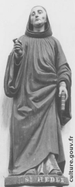 statue de saint Hedde dans l'église de Pluduno