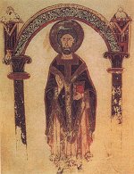 saint Hilaire de Poitiers, enluminure de la Vita S. Hilarii