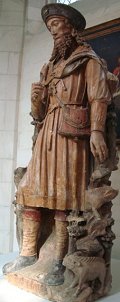 Statue de saint Juvin, église de Saint-Juvin, Ardennes