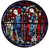vitrail, cathédrale de Chartres, saint Lubin