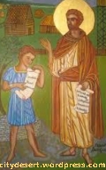 Maelruain et son disciple Aengus