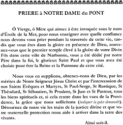 Prière à Notre-Dame du Pont, Ste-Croix-en-Narbonnais