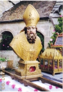 photo du buste de Saint Sacerdos qui se trouve dans l'église de Saint-Urbain
