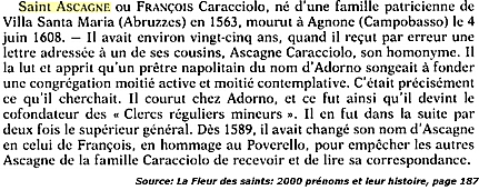 Ascagne ou François Caracciolo, extrait du livre