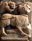 Découverte du corps de saint Aventin par un taureau, Eglise de Saint-Aventin