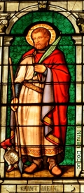 Saint Mein - vitrail de l'église Saint-Mene à Veyre-Monton