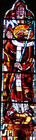 Saint Spire, vitrail cathédrale Corbeil