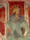 Sigismond, fresque de l'église de la Trinité de Constance